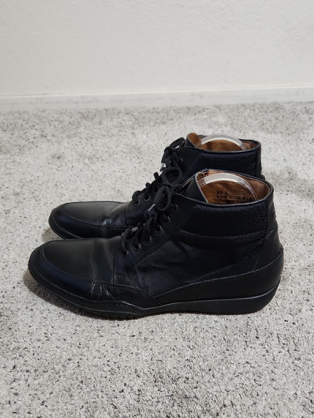 Coach Mitch Small Logo Print Black Chukka Boots Mens Lace Up Ankle Boots 10.5